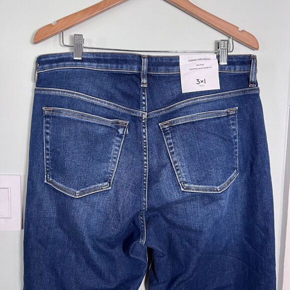 3X1 SABINA GIRLFRIEND JEANS SIZE 30 MID RISE CROPPED BOYFRIEND FIT NEW WITH TAGS - Picture 4 of 15